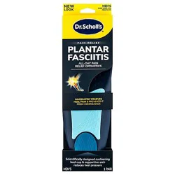Dr. Scholls Mens Insole Orthotics For Plantar Fasciitis Size 8-13 - Each