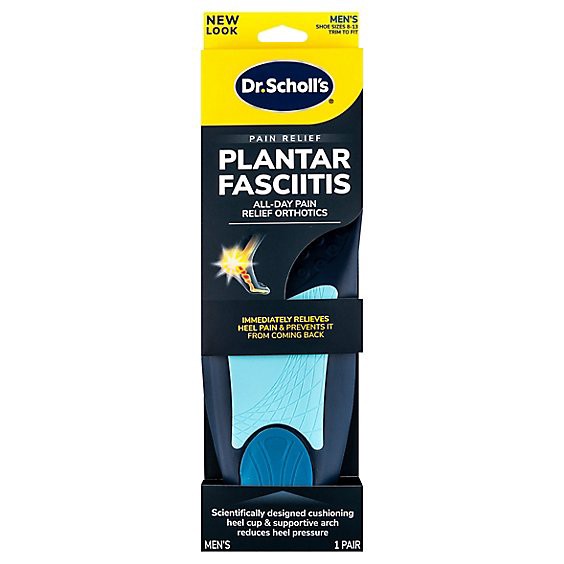 slide 1 of 1, Dr. Scholls Mens Insole Orthotics For Plantar Fasciitis Size 8-13 - Each, 1 pair