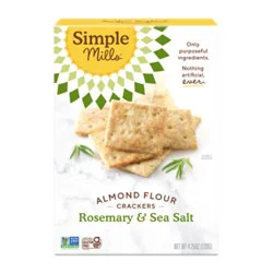 Simple Mills Crackers Almond Flour Rosemary & Sea Salt - 4.25 Oz