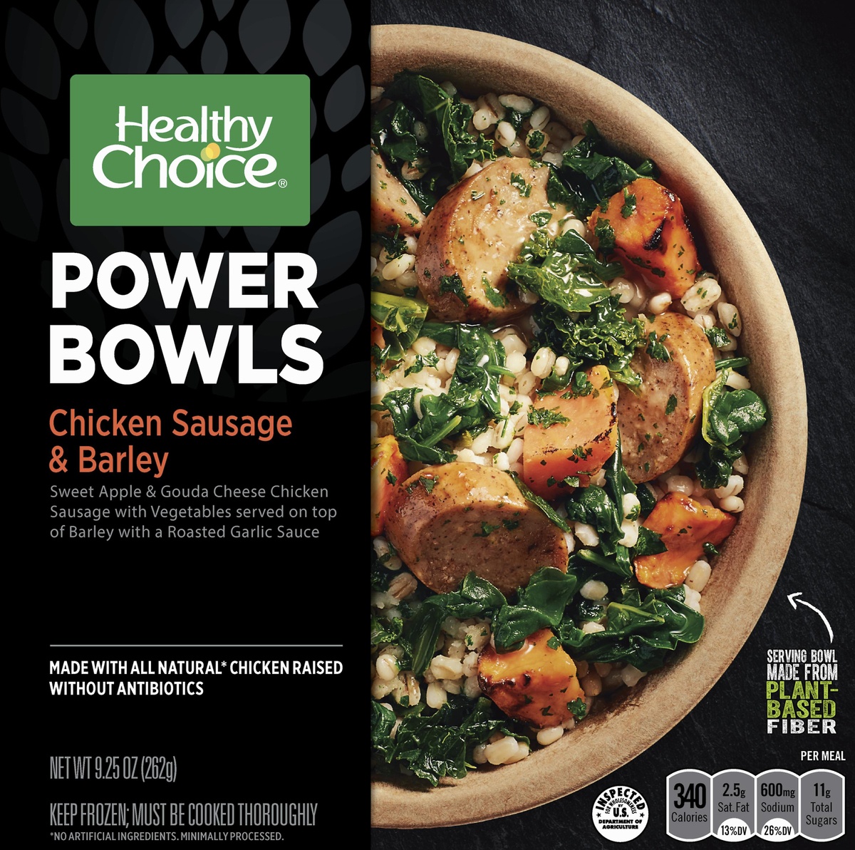 slide 7 of 8, Healthy Choice Powerbowl Chicken Sausage Barley, 9 oz