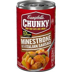 Campbell's Chunky Minestrone Soup With Italian Sausage - 18.8 Oz