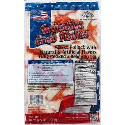 Great American Seafood Fresh Imitation Crab Flakes - 2.5 Lb