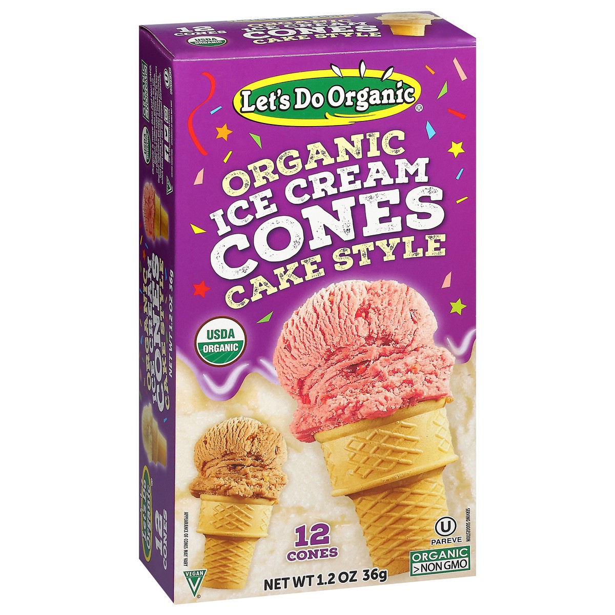 slide 7 of 16, Lets Do Ice Cream Cones Organic 12 Count - 1.2 Oz, 1.2 oz