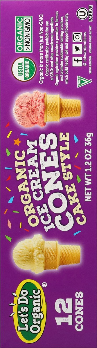 slide 12 of 16, Lets Do Ice Cream Cones Organic 12 Count - 1.2 Oz, 1.2 oz