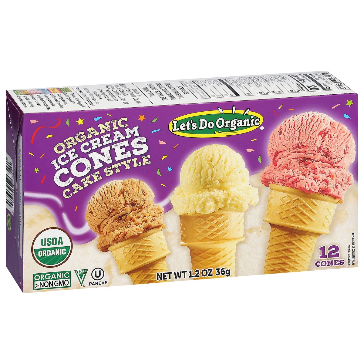 slide 16 of 16, Lets Do Ice Cream Cones Organic 12 Count - 1.2 Oz, 1.2 oz