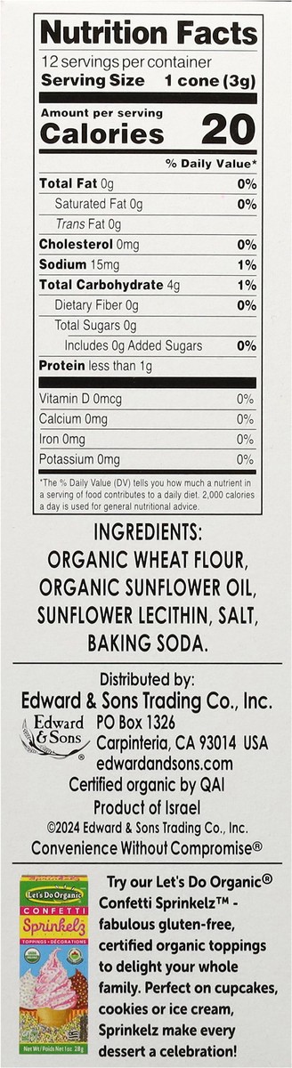 slide 6 of 16, Lets Do Ice Cream Cones Organic 12 Count - 1.2 Oz, 1.2 oz