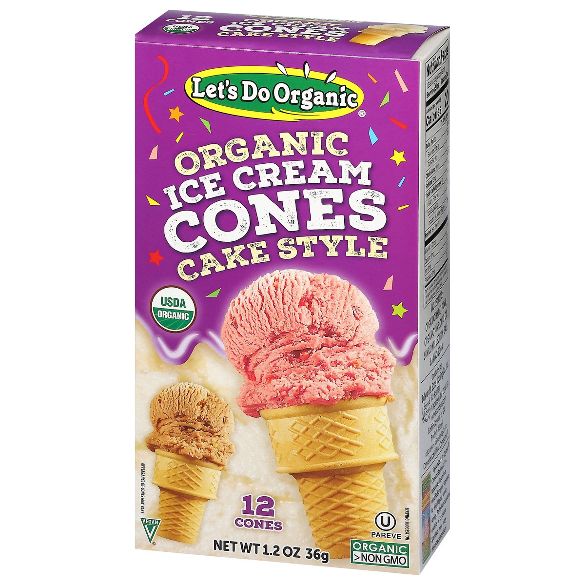 slide 5 of 16, Lets Do Ice Cream Cones Organic 12 Count - 1.2 Oz, 1.2 oz