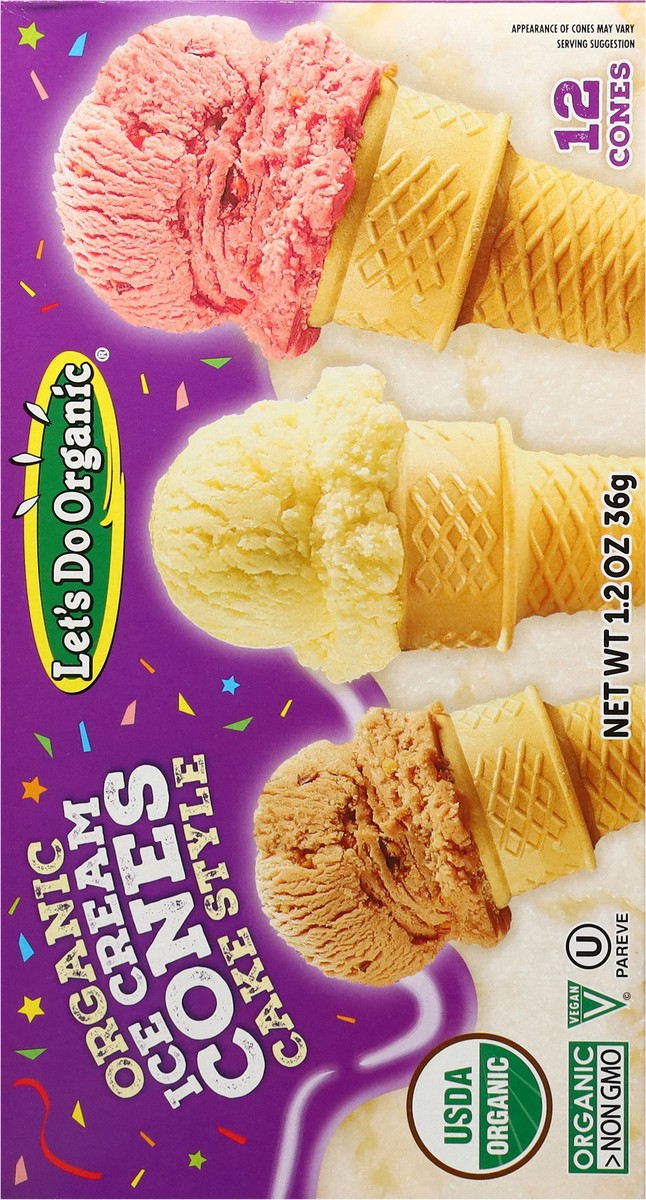 slide 8 of 16, Lets Do Ice Cream Cones Organic 12 Count - 1.2 Oz, 1.2 oz