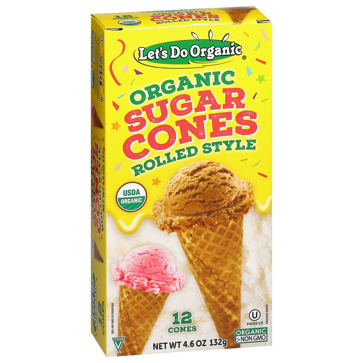 slide 5 of 17, Lets Do Sugar Cones Organic 12 Count - 5 Oz, 4.6 oz
