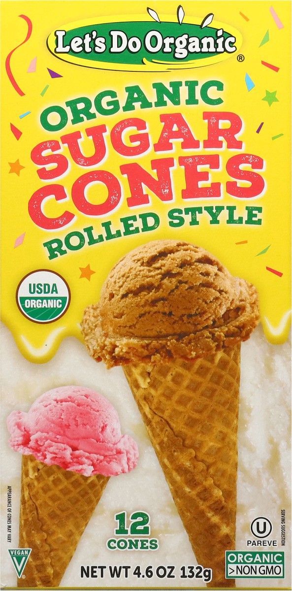 slide 12 of 17, Lets Do Sugar Cones Organic 12 Count - 5 Oz, 4.6 oz