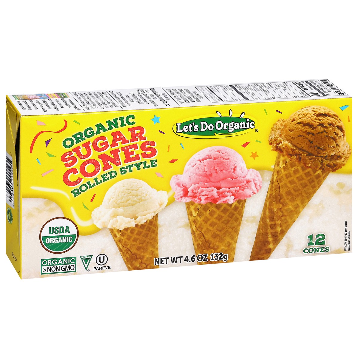 slide 11 of 17, Lets Do Sugar Cones Organic 12 Count - 5 Oz, 4.6 oz