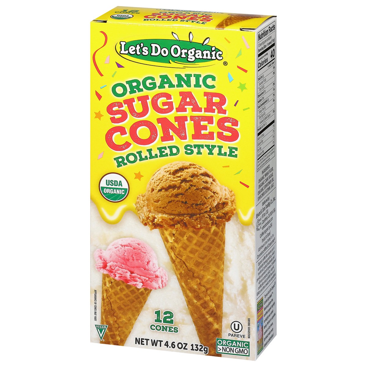slide 17 of 17, Lets Do Sugar Cones Organic 12 Count - 5 Oz, 4.6 oz