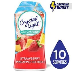 Crystal Light Liquid Strawberry Pineapple Refresh Caffeinated Drink Mix Bottle - 1.62 Fl. Oz.