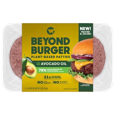 slide 1 of 1, Beyond Meat Beyond Burger Plant Based Patties 2 Count - 8 Oz, 8 oz