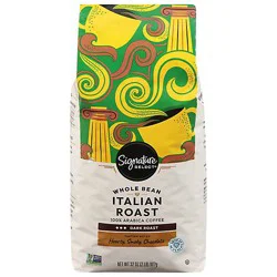 Signature Select Coffee Whole Bean Dark Roast Italian Roast - 32 Oz