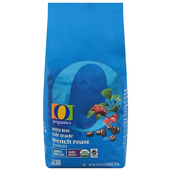 slide 1 of 1, O Organics Coffee Whole Beans Dark Roast French Roast - 26 Oz, 26 oz