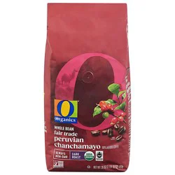O Organics Coffee Whole Beans Dark Roast Peruvian Chanchamayo - 26 Oz