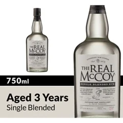 The Real Mccoy Single Blended 3 Year Aged White Rum 80 Proof - 750 Ml
