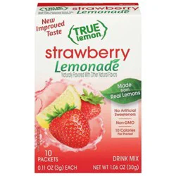 True Lemon Drink Mix Strawberry Lemonade 10 Count - 1.06 Oz
