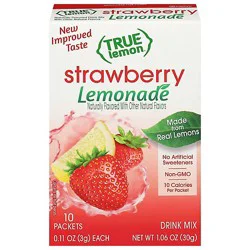 True Lemon Drink Mix Strawberry Lemonade 10 Count - 1.06 Oz