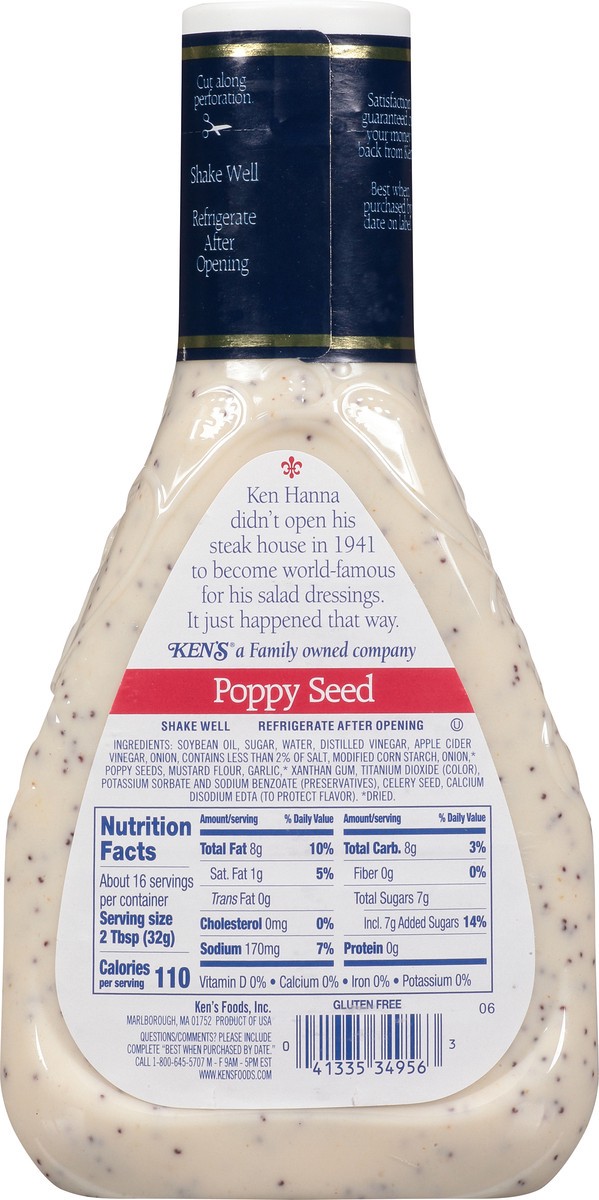 slide 7 of 10, Kens Steak House Dressing Poppy Seed - 16 Fl. Oz., 16 fl oz