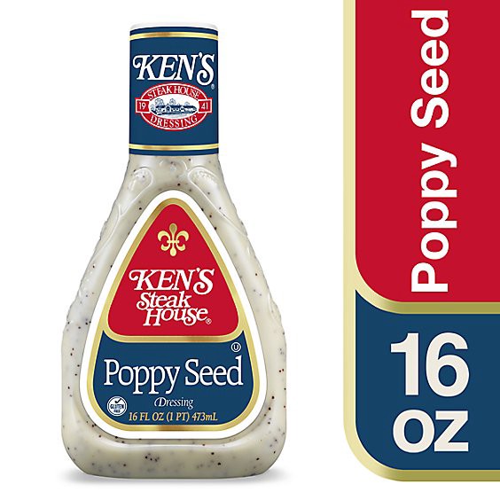 slide 1 of 1, Kens Steak House Dressing Poppy Seed - 16 Fl. Oz., 16 fl oz
