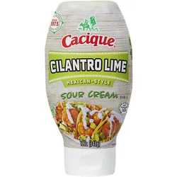 Cacique Sqz Sour Cream Cilantro - 12 Oz
