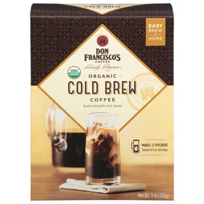 slide 1 of 1, Don Francisco Family Reserve Organic Cold Brew Coffee - 4-2.25 Oz, 9 oz