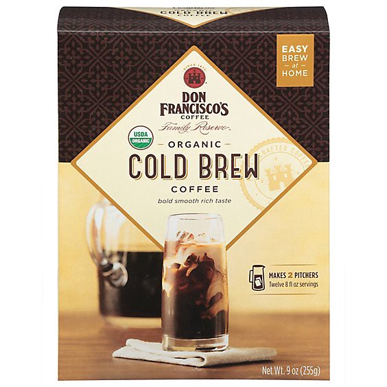 slide 1 of 1, Don Francisco Family Reserve Organic Cold Brew Coffee - 4-2.25 Oz, 9 oz