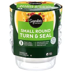 Signature Select Containers Storage Twist & Store Tight Seal Bpa Free - 3 Count