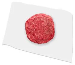 Meat Service Counter Ground Beef Patties 90% Lean 10% Fat Sirloin Plain 1 Count - 5 Oz
