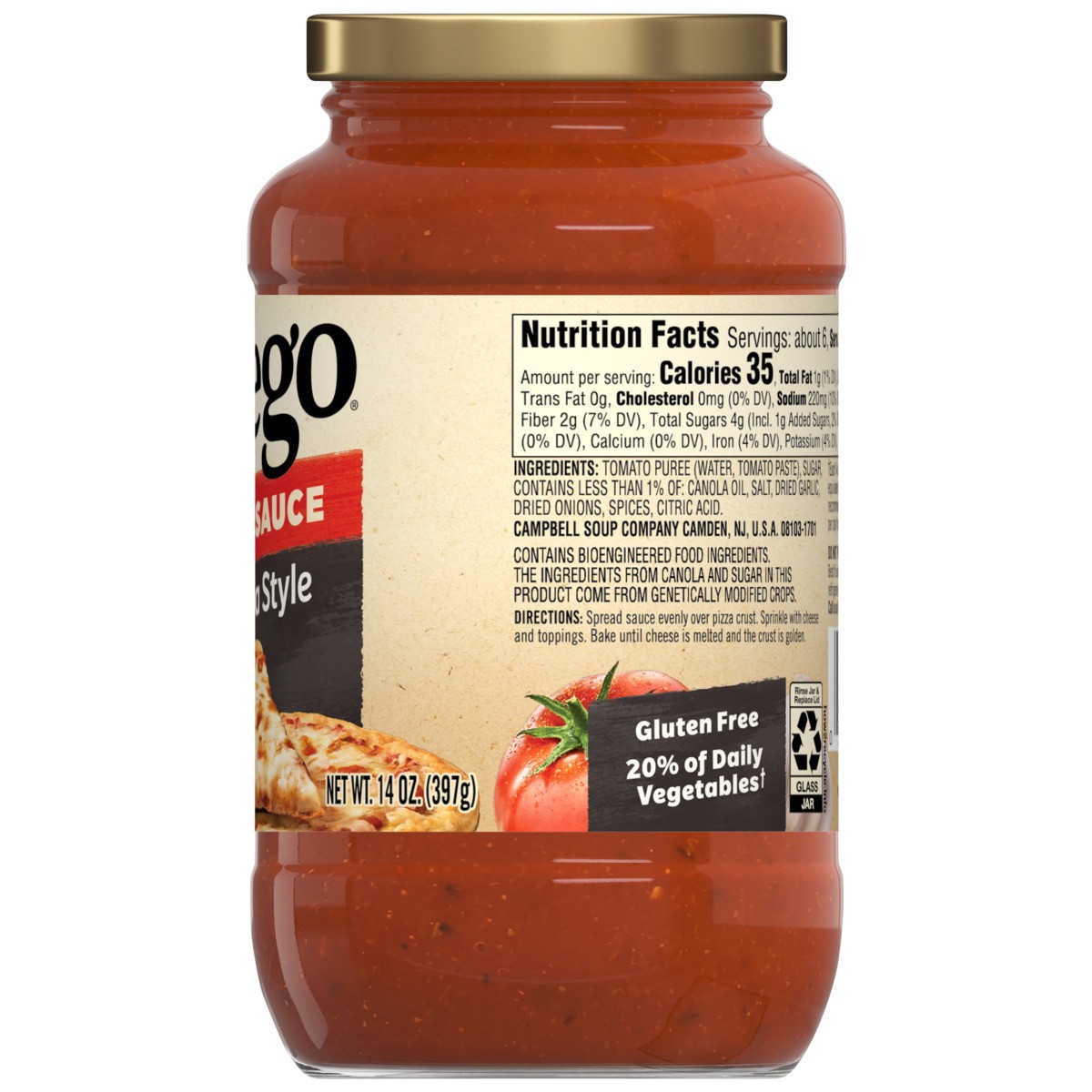 slide 6 of 10, Prego Pizzeria Style Pizza Sauce - 14 Oz, 14 oz