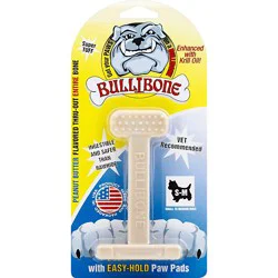 Bullibone Dog Chew Nylon Oral Care Bone Peanut Butter Small - Each