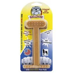 Bullibone Dog Chew Nylon Oral Care Bone Peanut Butter Extra Large - Each
