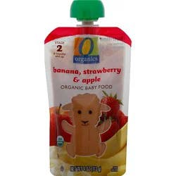 O Organics Organic Baby Food Stage 2 Banana Strawberry & Apple - 4 Oz