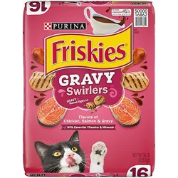 Friskies Cat Food Dry Gravy Swirlers Gravy Chicken & Salmon - 16 Lb