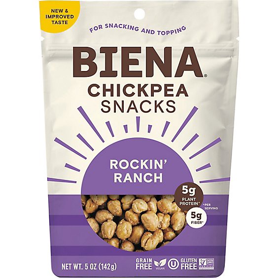 slide 1 of 1, Biena Chickpea Roasted Ranch - 5 Oz, 5 oz