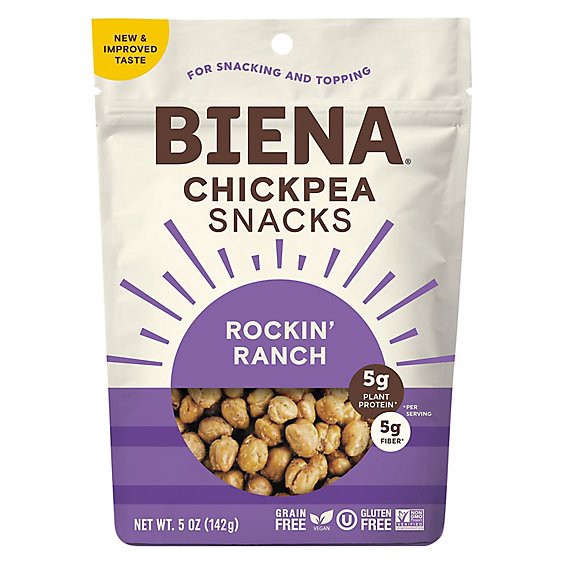 slide 1 of 1, Biena Chickpea Roasted Ranch - 5 Oz, 5 oz