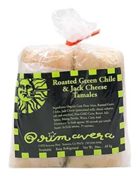 Primavera Roasted Green Chile Cheese Tamales - 4 Count