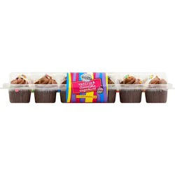 Two-Bite Cupcake Mini Vanilla Chocolate 24 Count - 20 Oz