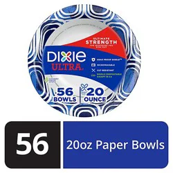 Dixie Ultra Paper Bowls Printed 20 Ounce - 56 Count