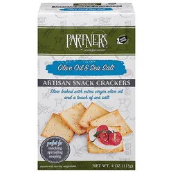 Partners Olive Oil Sea Salt Snack Crackers - 4 Oz
