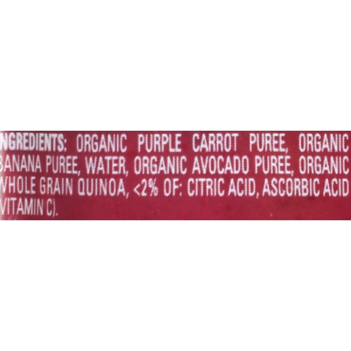 slide 6 of 6, Happy Baby Organics Clearly Crafted Stage 2 Meals Purple Carrots, Bananas, Avocados & Quinoa Pouch 4oz UNIT, 4 oz
