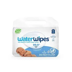 Waterwipes Sensitive+ Newborn & Baby Wipes 3-In-1 Cleans Cares Protects 99.9% Water Hypoallergenic - 240 Count
