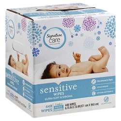 Signature Care Wipes Sensitive Ultra Soft & String Fragrance Free