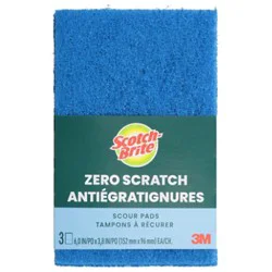 Scotch-Brite Scour Pads Non Scratch 6 Inch X 3.8 Inch - 3 Count