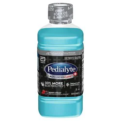 Pedialyte Advancedcare Plus Electrolyte Solution Ready To Drink Berry Frost - 33.8 Fl. Oz.