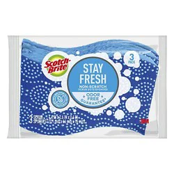 Scotch Brite Sponges Scrub Dots Non Scratch- 3 Count