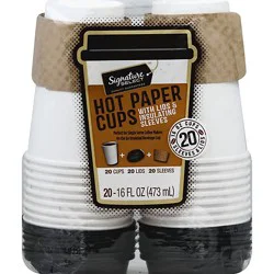 Signature Select Cups Paper Hot - 20 Count