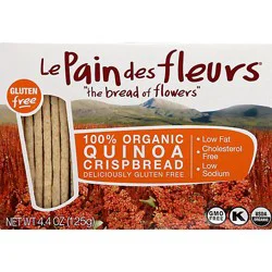 Le Pain Des Fleurs Crispbread 100% Organic Quinoa - 4.4 Oz